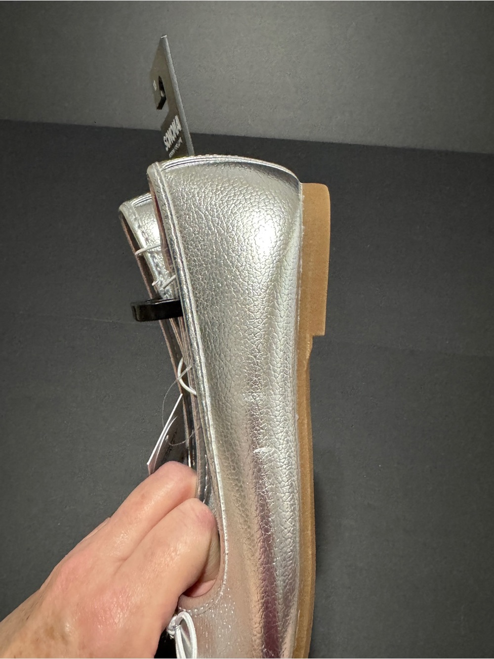 Sonoma Metallic Silver Bow Ballet Flats - Picture 7 of 7